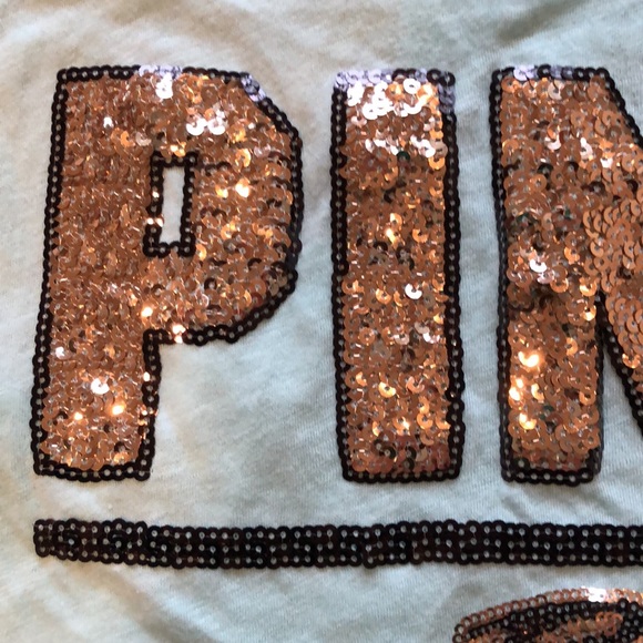 Pink Victoria Secrets sequin bling racer back - Picture 2 of 5